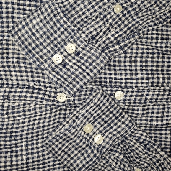 J. Crew | Boy Fit Gingham Long Sleeve Button Down Gauzy Shirt Size Medium - Picture 10 of 10